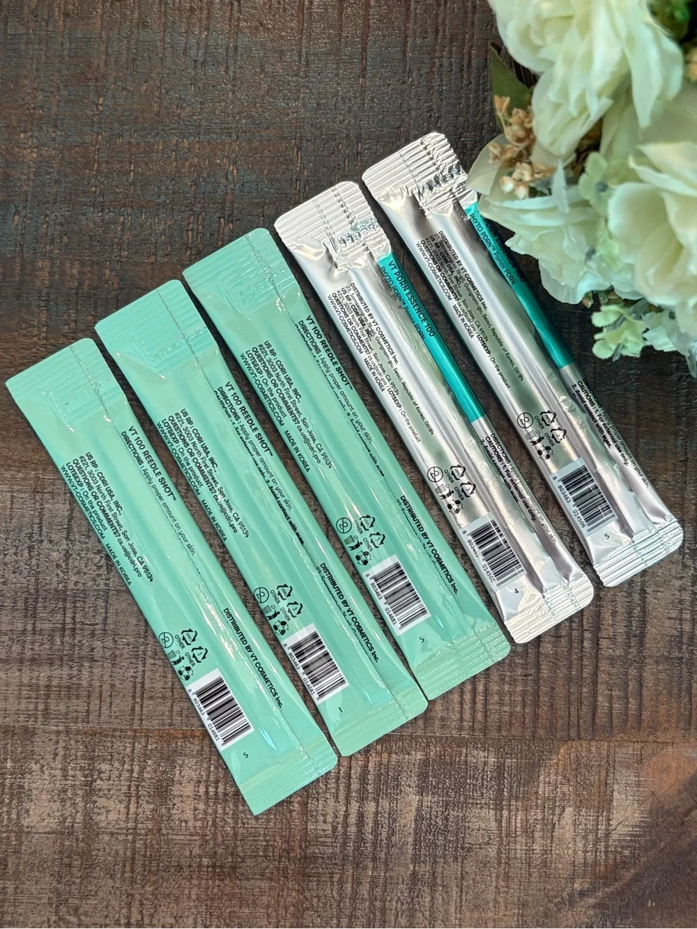 New VT Cosmetics 100 REEDLE SHOT Cica x Hyalon & PDRN ESSENCE Bundle of 5!